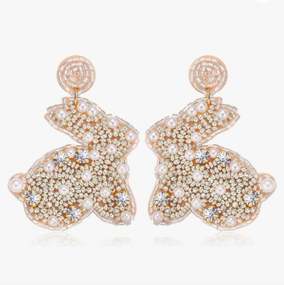 Beaded Easter Earrings-NWT